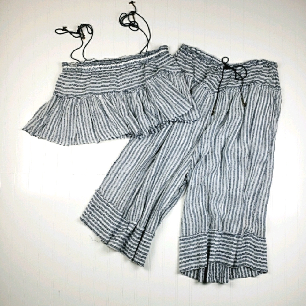 Free People wide leg pants/tank top 2 piece set